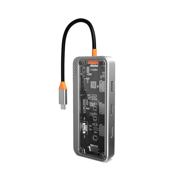 10-In-1 Docking Station Type C HUB USB Compatible RJ45 SD Card Reader