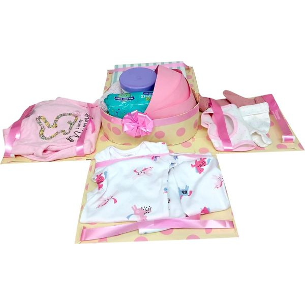 Pink Princess | Cradle Baby Shower Explosion Box | Pop-Up Love Gift Hamper