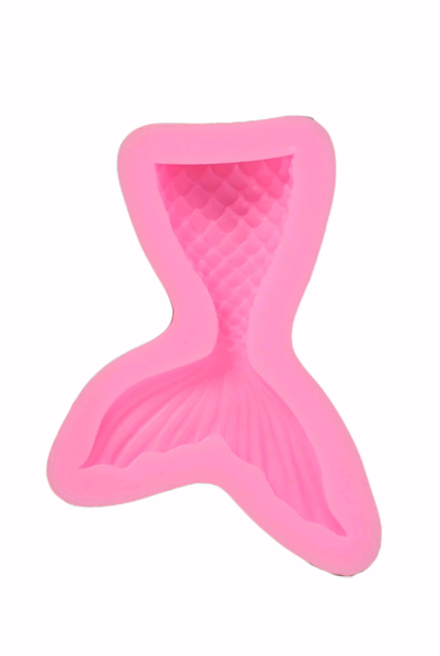 Medium Sized Pink Silicone Mermaid Tail Fondant Mold