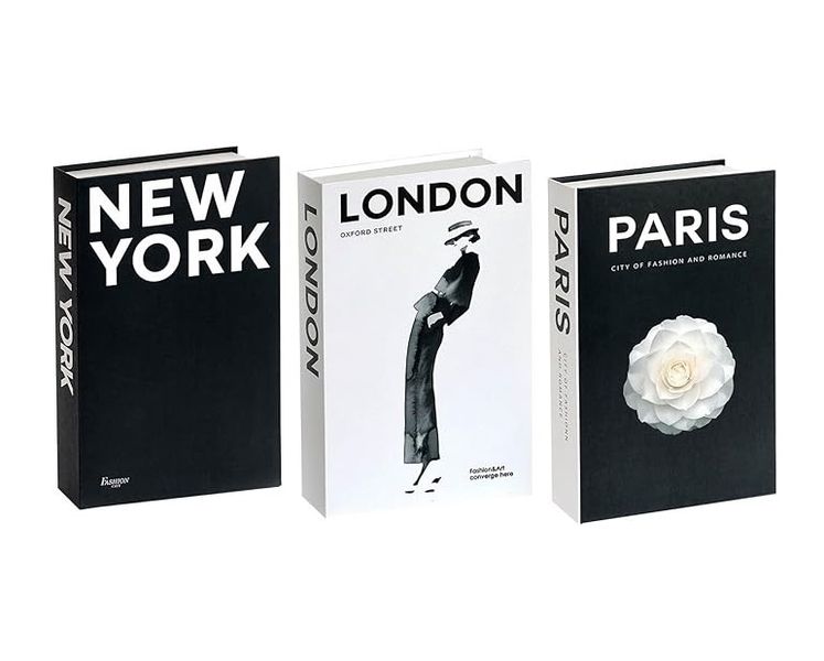 3 Piece Decorative Books for Home décor, For Bookshelf Decor Coffee Table Book