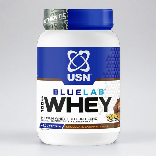 USN BLUELAB 100% Whey 908 g Choc Caramel