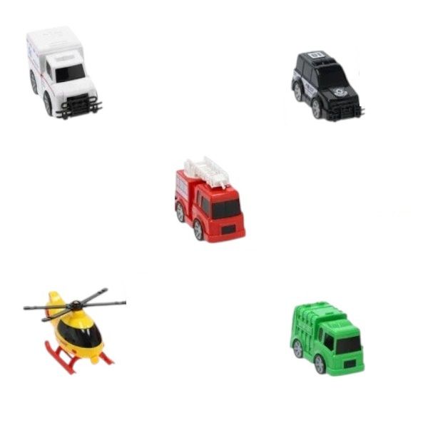 Heavy Duty City Vehicle Playset - 5 Pack