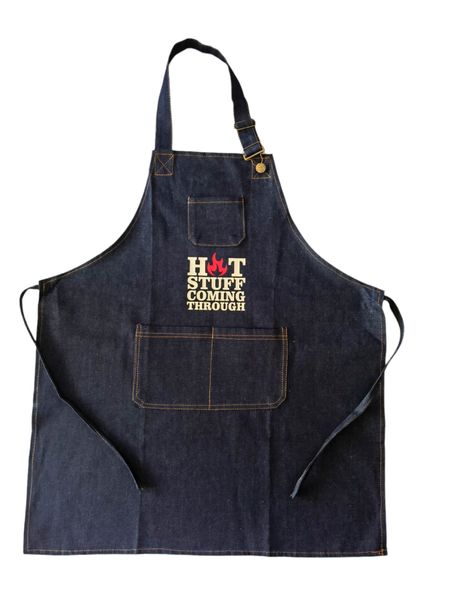 Apron blue Denim with Adjustable Neck