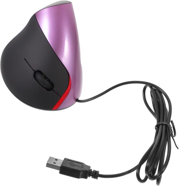 USB Wired Vertical Ergonomic Mouse Reduces Wrist Fatigue Natural Hand Posi