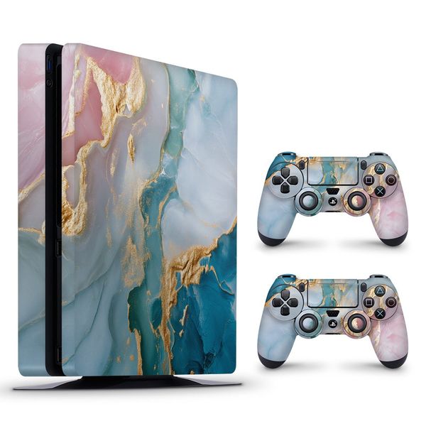 Decal Skin Compatible with PS4 Slim - Marble Pastel Fusion (Decal Only)