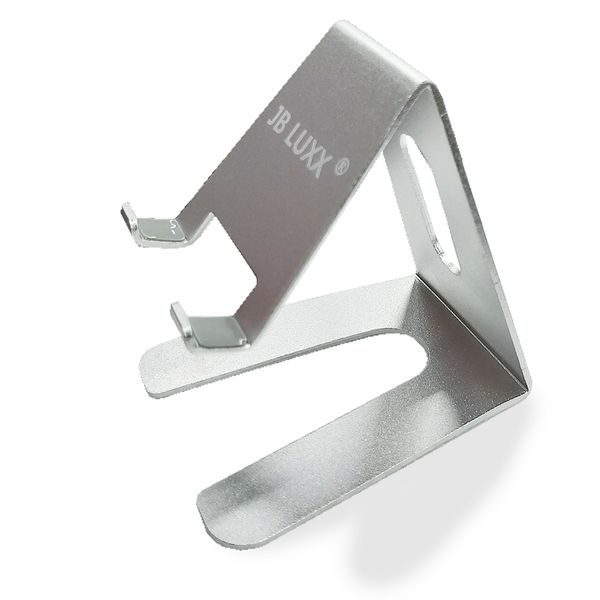JB Luxx Desktop Stand For Mobile Phones, Tablets, iPad - Silver
