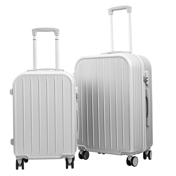 Pouchio 20" &amp; 24" Suitcase Set 2 Pcs, Grey