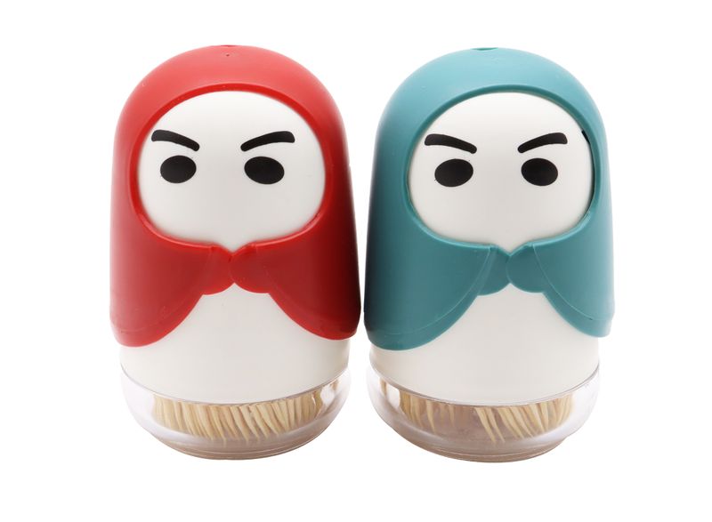Set of 2 Super Cute Ninja Toothpick Holder / Container with Toothpicks