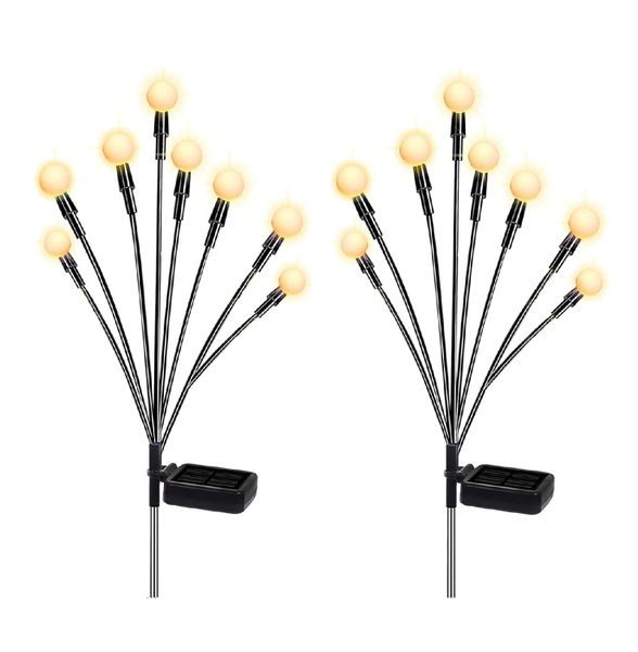 Solar Garden Lights - New Upgraded Solar Swaying Light(2 Pack)
