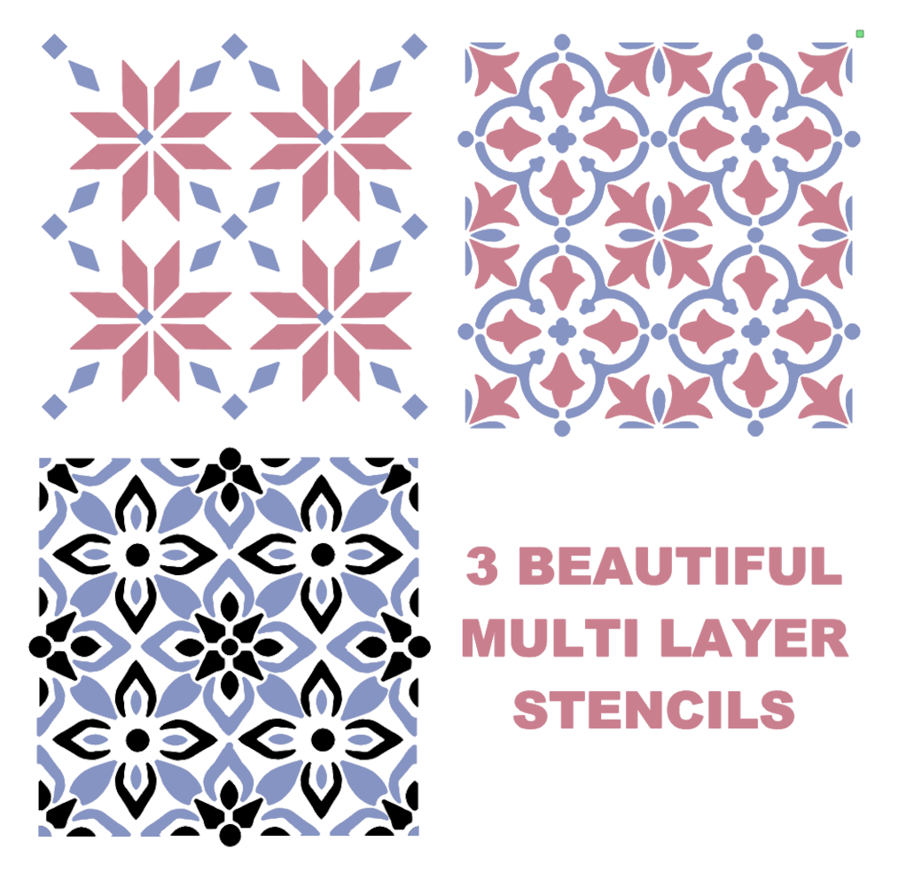 Beautiful Reusable Multi Layer Stencils (3 designs, 2 layer) | Shop ...