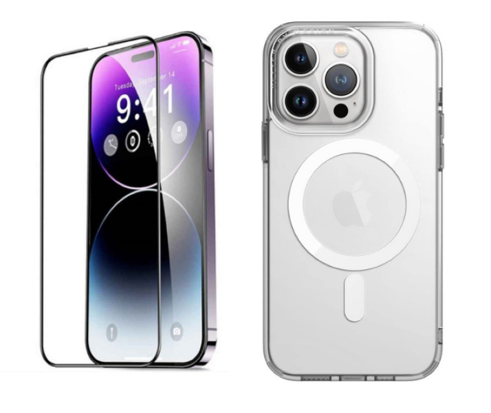 HD Screen Protector&amp; Magnetic Case Compatible with iPhone 13 Mini 5.7" 2021