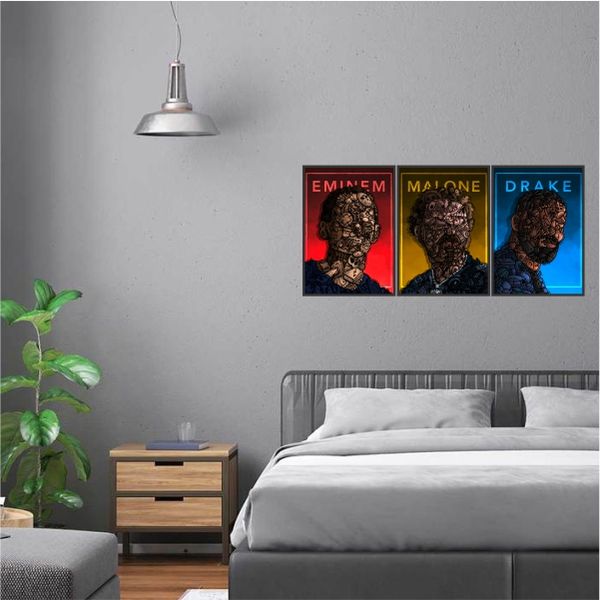 Collection of Eminem,Malone,Drake - A1 Poster