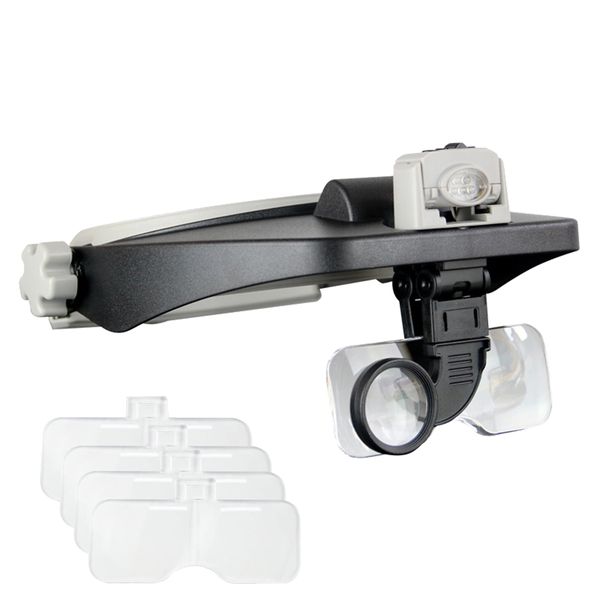 Professional 5 LED Cold &amp; Warm Light Source Head-Mounted Magnifier