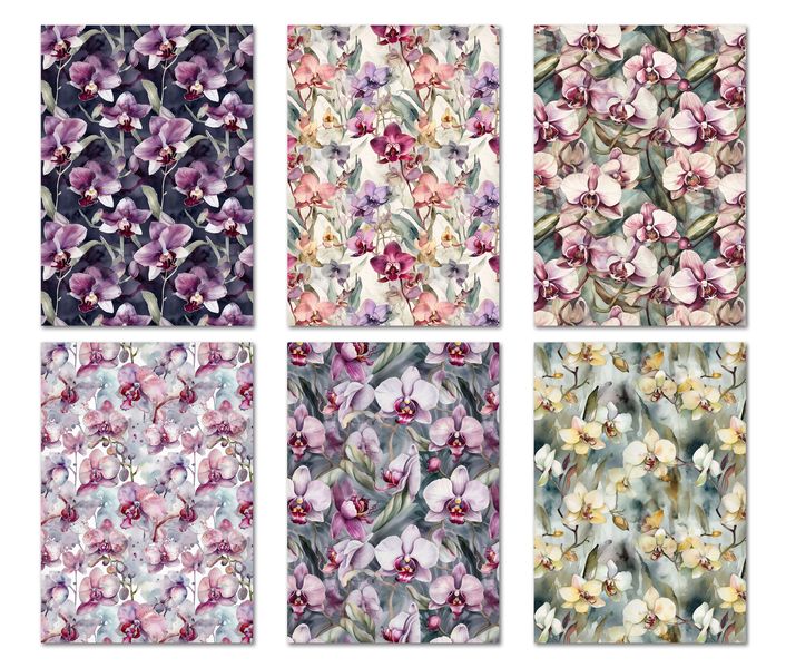 Greeting Cards: Watercolour Orchids (6-Pack)
