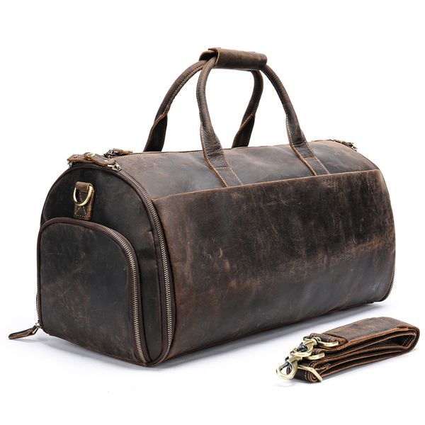 SA Classy - Genuine Leather Travel Duffel Bag Sports Gym Luggage Bag 4026
