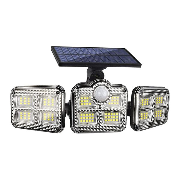 LED Solar Motion Sensor Lights 3 Adjustable Heads