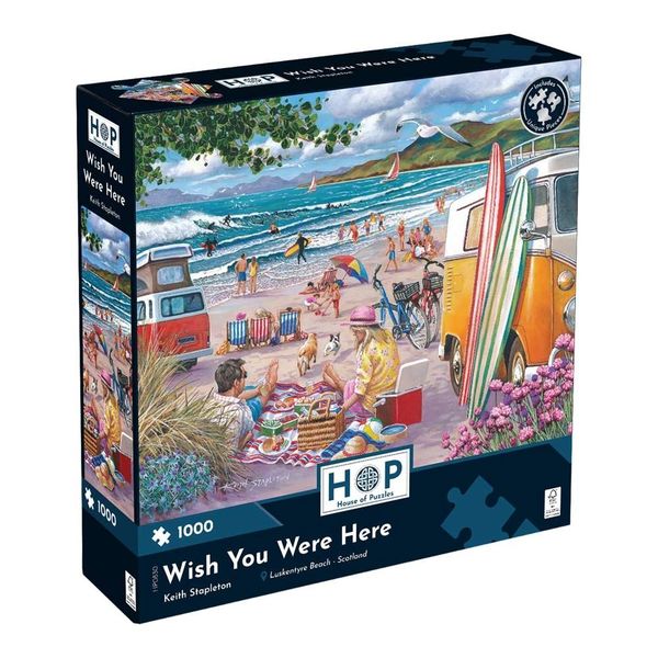 House of Puzzles - Wish You Were Here - 1000 Piece Jigsaw Puzzle