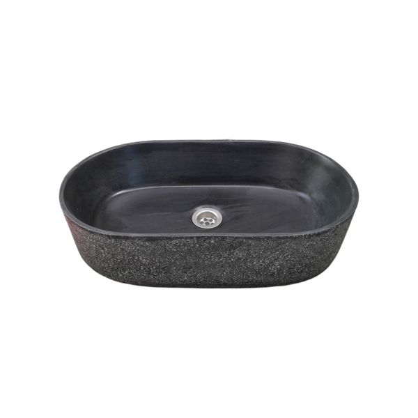 Starry Night Gaia's Ark Exposed Aggregate Black Basin/Sink