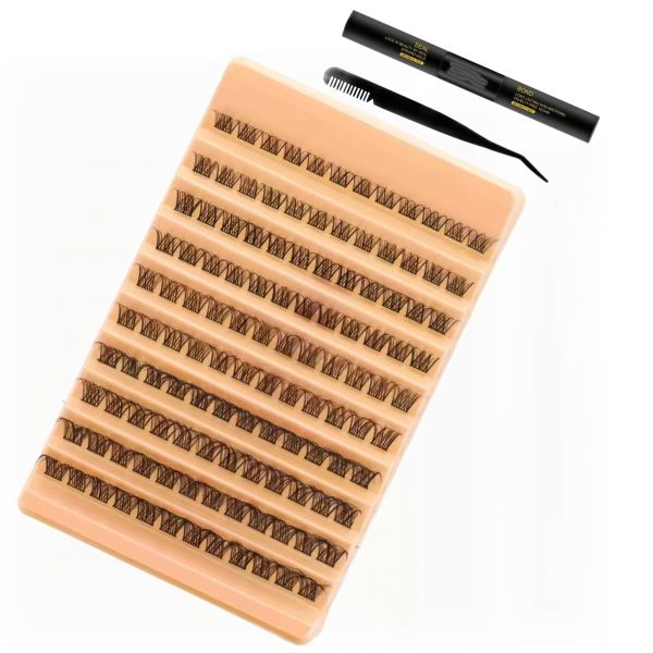 200pcs Slender Eyelashes Set, 8-16mm Length, DIY Soft False Eyelashes