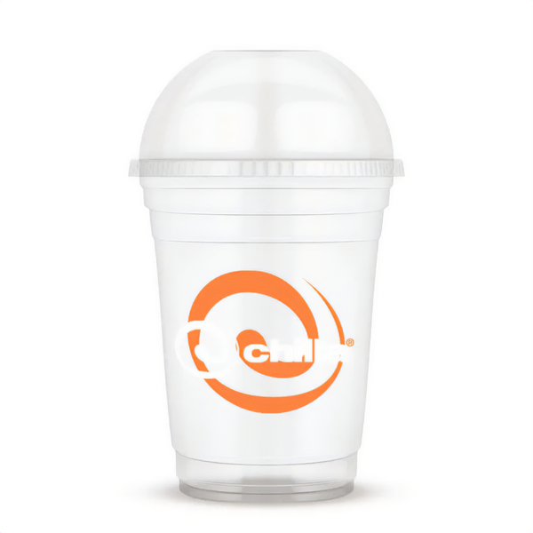 Chilla - Pack of 50 - 350ml Cold Beverage Plastic Cups with Lids