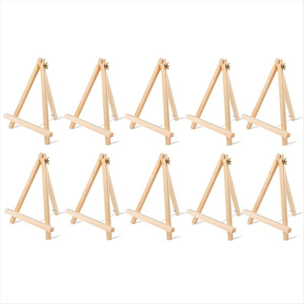 10 Pcs Wood Easels 9 Inches Tabletop Easels Tripod for Painting