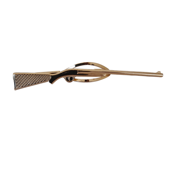 Gold Coloured Gun Tie Clip