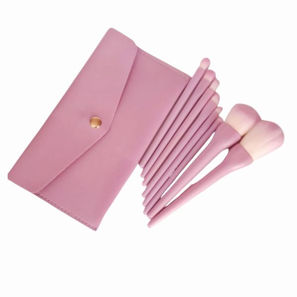 8-Piece Soft Makeup Brush Set with Pouch