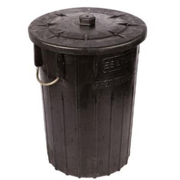 No Hot Ash Bin 90lt Black