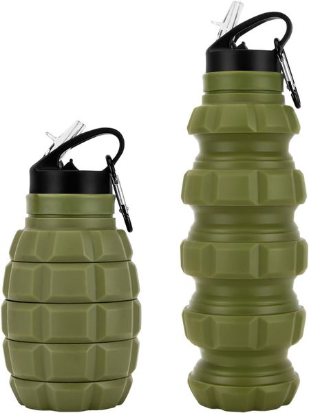 Vintage Green Collapsible Water Bottle - 580ml