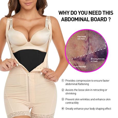  All About Shapewear Tummy Tuck Lipo Foam Board to combat fluid  retention & Inflammation, Ab Board Post Surgery Liposuction