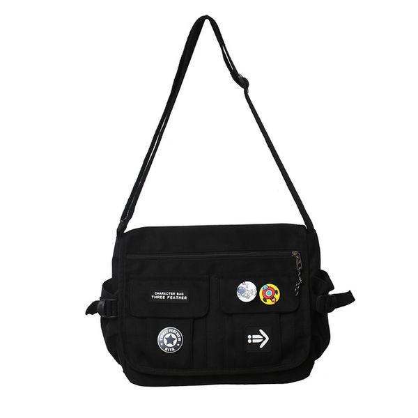 Messenger Bag Girls School Book Bags-black