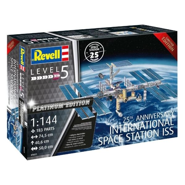 Revell 1/144 25th Anni. "ISS" Platinum Model Kit w/paints, glue &amp; brush