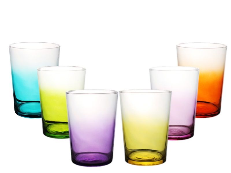 6-Piece Workshop Hiball Glasses 6 Assorted Colours