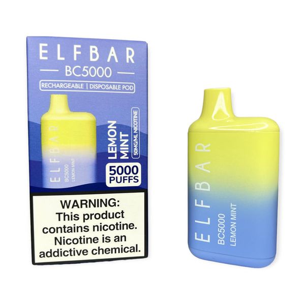 Elfbar BC5000 | Lemon Mint | Disposseble vape | 50mg