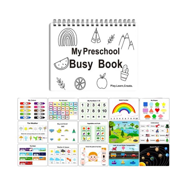 Preschool Learning Toys Activity Book For Kids- Reusable Sticker