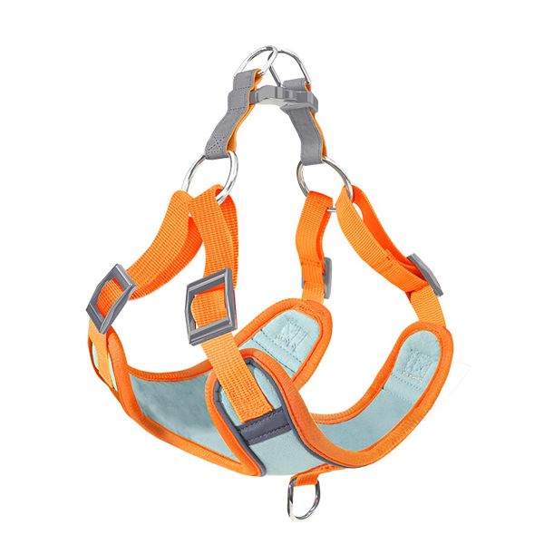 Orange &amp; Blue Dual-Color Reflective Anti-Escape Pet Harness - XL Size