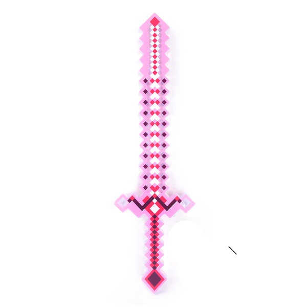 Large Pixelated Diamond Sword Toy With Light and Sound