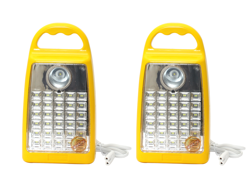 Rechargeable Emergency Light - Yellow - Pack of 2