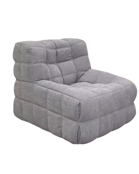Retro Vacuum Compression Lazy Sofa Chair Grey image