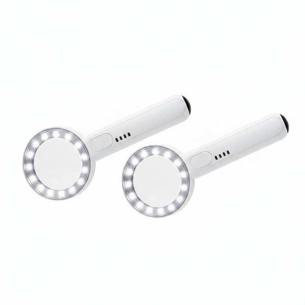 Krafft Rechargeable 50mm Handheld Magnifying Glass for Reading &amp; - 2 Pack