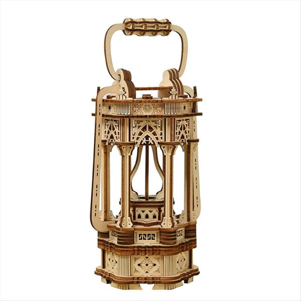 Wooden Three-Dimensional Assembly Retro Lamp Handmade Diy Assembly