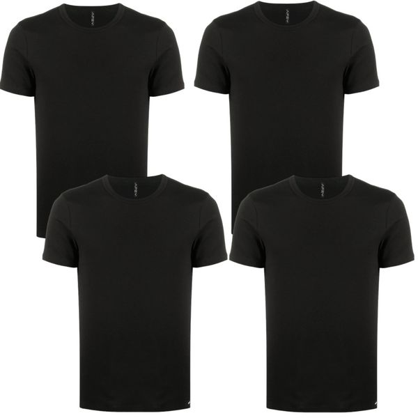 Tshirts For Men Plain White Mens T Shirts - APEY - Stretch Slim Fit - 4Pack