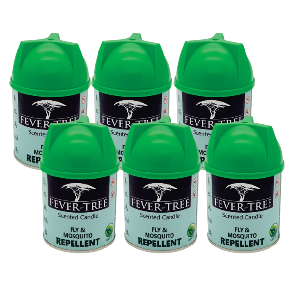 6 x Fever Tree Aloe Scented Candles (Fly &amp; Mosquito Repellent)