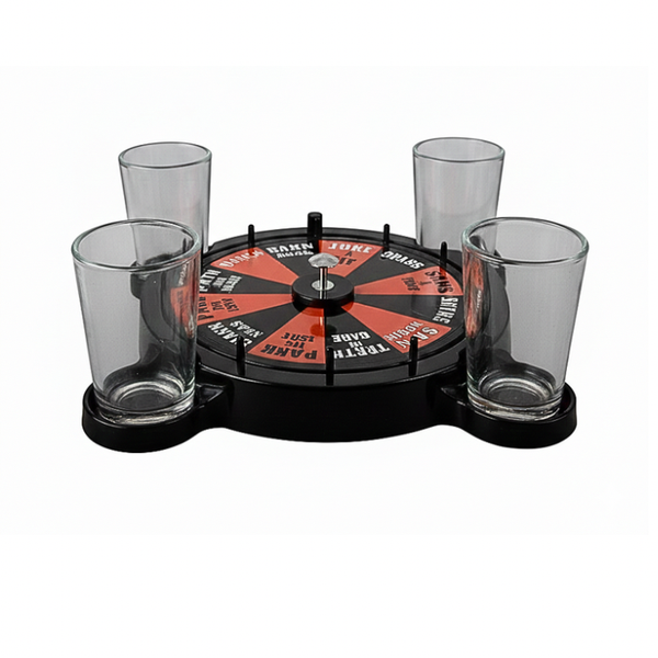 Roulette Shots - High-Impact Party Game with Numbered Cup Slots