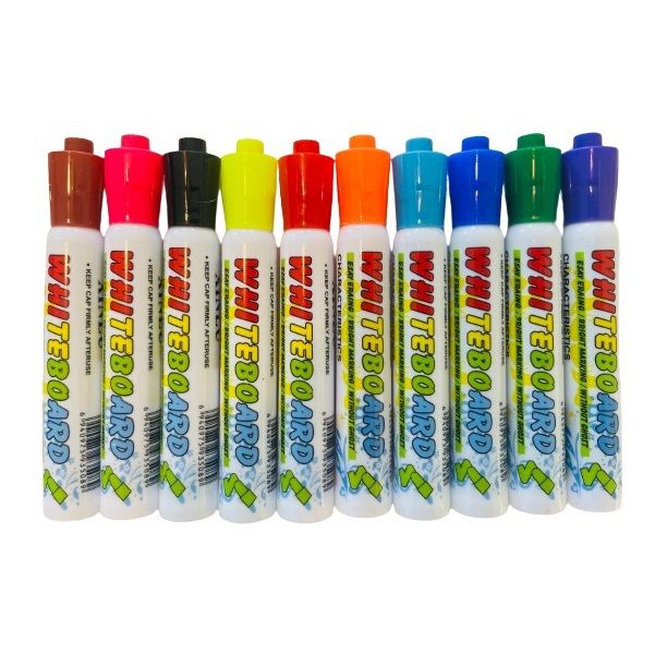 Colour Whiteboard Markers (10 Piece)