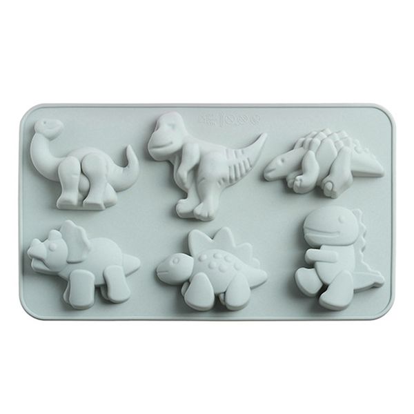 iKids Baby Food DIY Silicone Mold for Chocolate, Candy, Gummy 6 Dinosaur