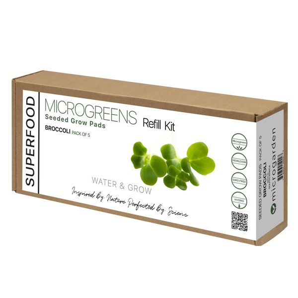 Microgreens Seeded Grow Pads-Refill- Broccoli - Pack of 5
