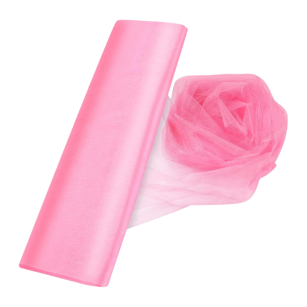 Decorative Organza Sheer Fabric - Pink - 1 Piece