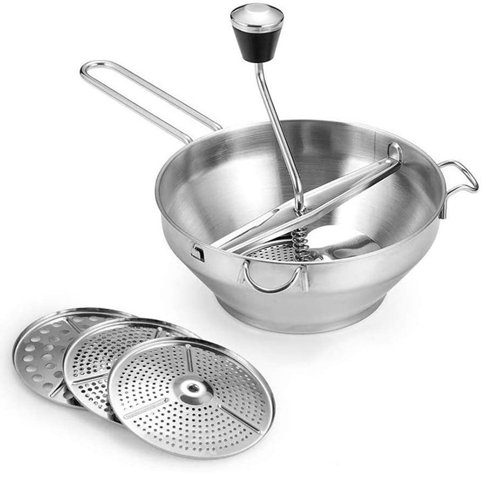 Set of Stainless Steel Food Grinder, Vegetable & Fruit Grinder