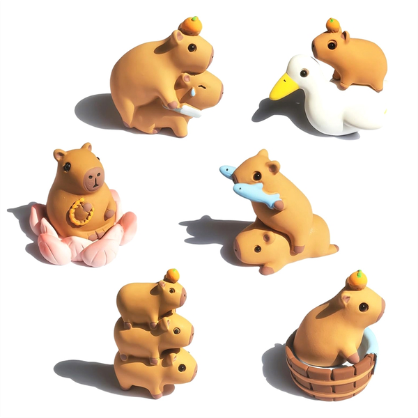Capybara Figures Fairy Garden Accessories for Lawn Home Desktop Decor